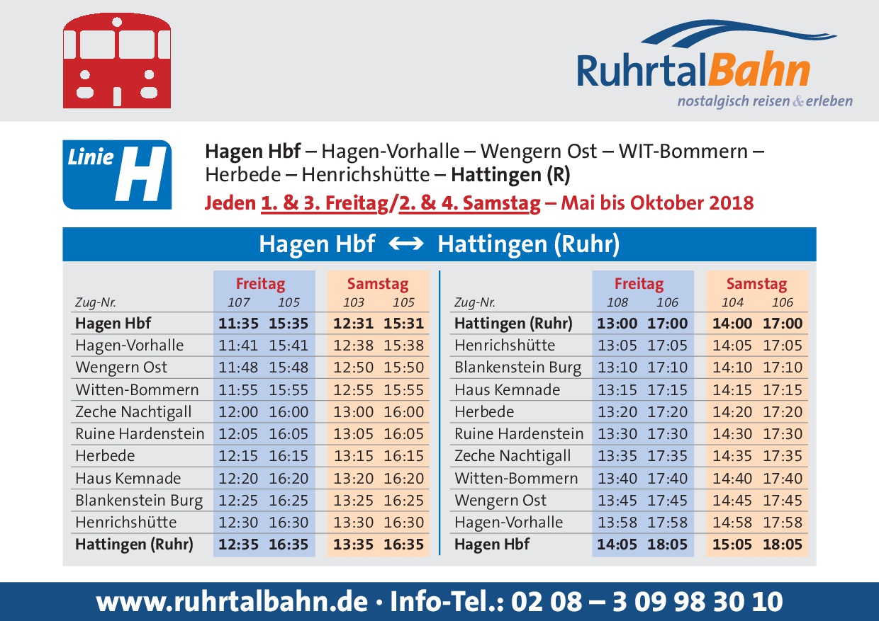 Linie H Fahrplan